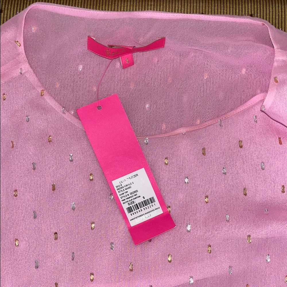 Pink Sheer Ruffle Blouse - Picture 4 of 4
